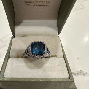 Judith Ripka London Blue Topaz ring